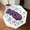1PC K-pop Music Umbrella-8-Rib Reinforced, Automatic Open, Lightweight & Durable, Cute Fashion Accessory for Outdoor, Beach, or Casual Use, Beach Umbr