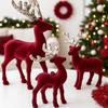 Wine Red Christmas Reindeer Ornaments Hanging  Pendant Elk Ornament Deer Ornaments  Xmas Party