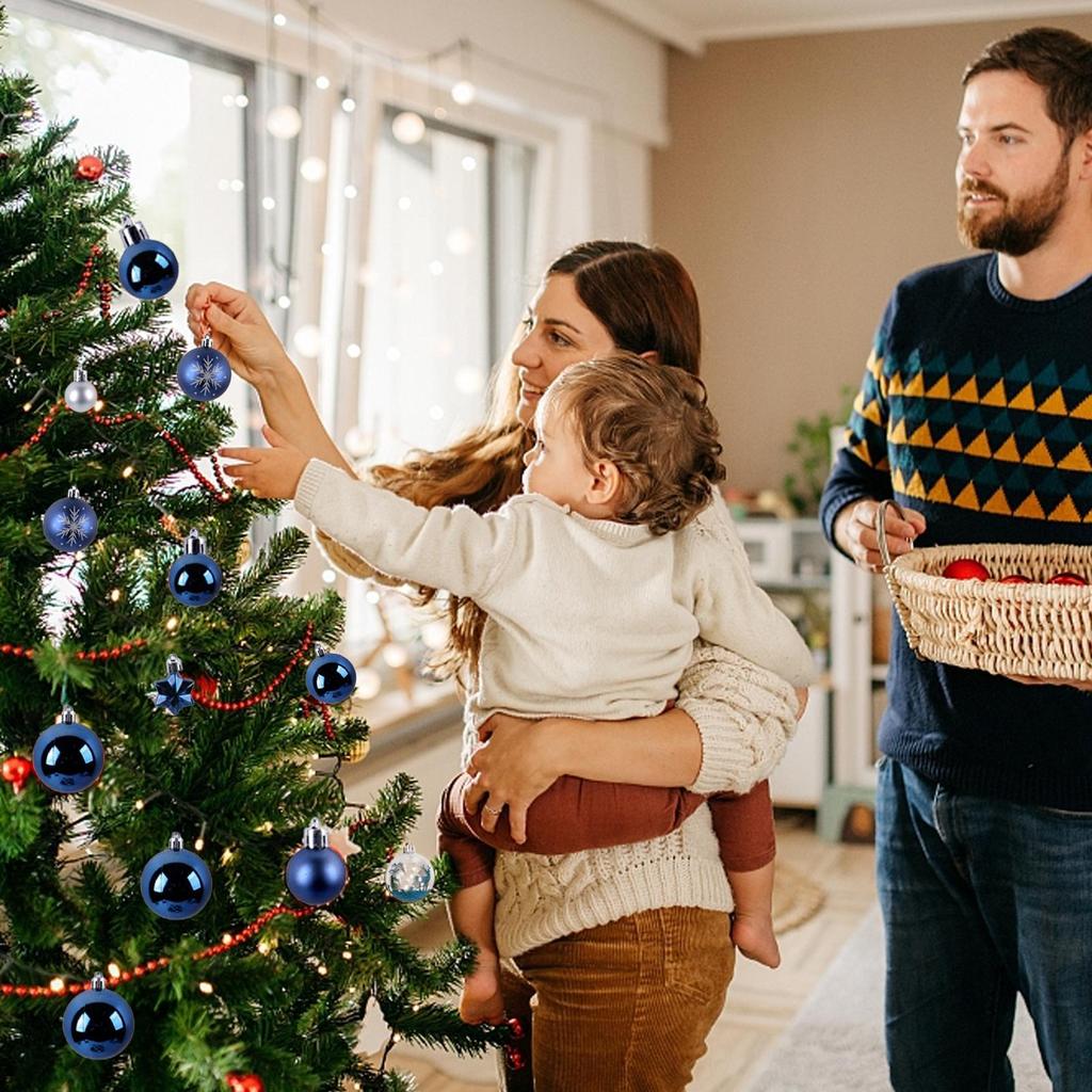 Weihnachtskugel-Schmuck 44 Stück Weihnachtsbaum-Dekoration Feiertags-Anhänger Für Schaufenster Wohnzimmer Zuhause Foto