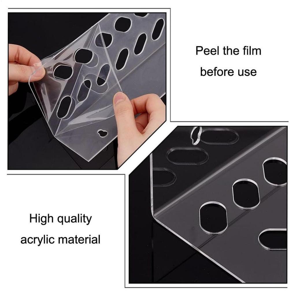 Wall Mounted Scissor Holder with 11 Holes Salon Tool Hair Cutter Supplies Acrylic Display Stand for Work Space Barber Shop