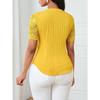 Women's Casual Summer/ Spring Printed Short-sleeved V-neck Blouse Shirt
