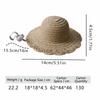 Pet Headwear Sun Protection Pet Straw Hat Lightweight Mini Size Pet Sun Hat Breathable Decorative Dog Hat Pet Decoration