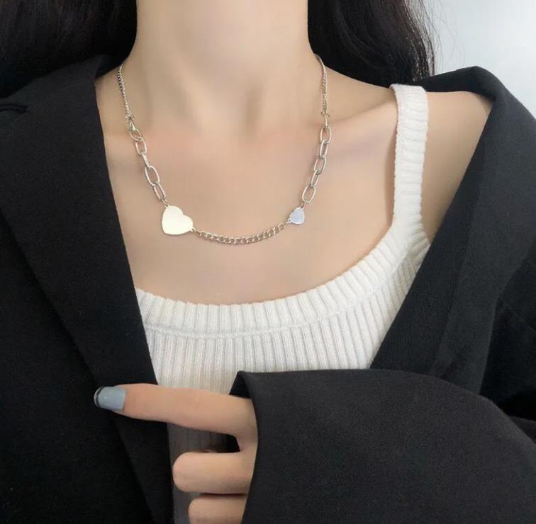 Non-Fading Stainless Steel Punk Hip-Hop Style Necklace Temperament Simple Front Buckle Collarbone Chain