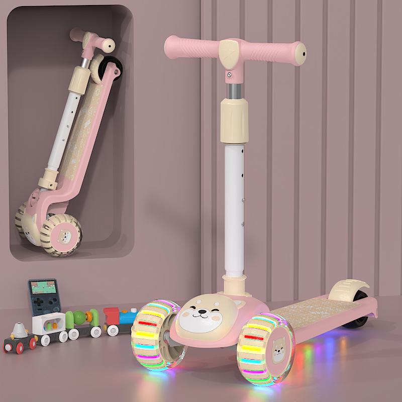 Hulajnoga dziecięca, Hulajnoga składana ślizgowa trzy w jednym dla chłopców i dziewczynek