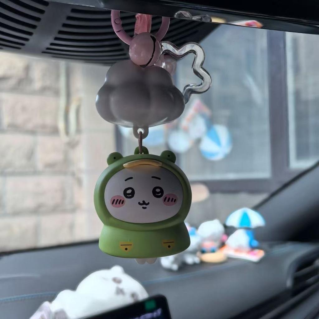 Chiikawa Seria Płaszczy Przeciwdeszczowych Breloczek Podświetlany – Uroczy Usagi Hachiware ABS PVC Kreskówkowy Wisiorek Letni Motyw Chmurka Ozdoba Prezent