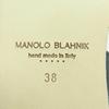 Pristine MANOLO BLAHNIK Sandals TITUBAFLAT Bijoux black silk 38 665.99WTIFCRE010 Used