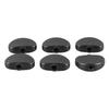6 Pcs Guitar Machine Head Button Half Round Plastic Comfortable Grip Universal Tuning Peg Replacement Tip Black