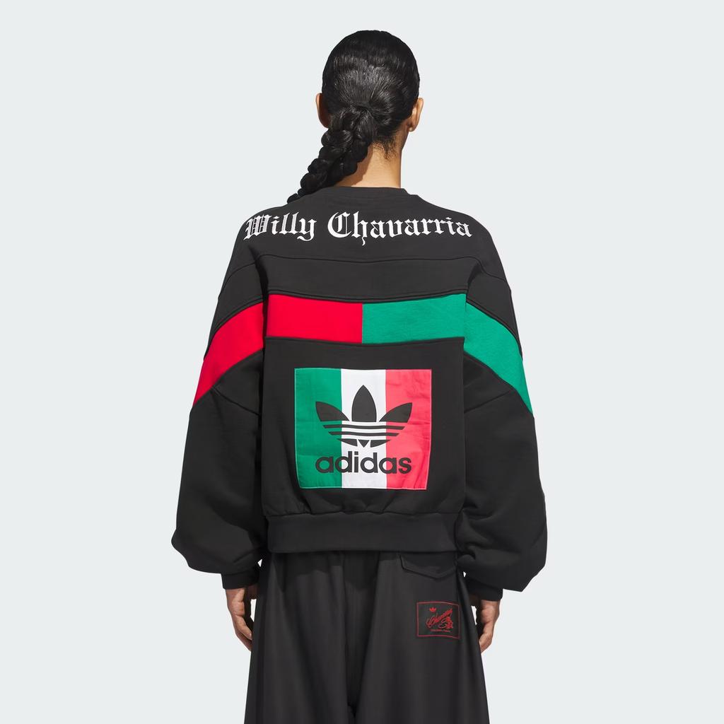 Adidas Originals X Willy Chavarria Bball Fleece Crewneck Sweatshirt Unisex Sweatshirt KF3196