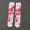 Halloween Bloody Stockings Thigh High Stocking Knee Highs Socks for Halloween Cosplay Party Printed Long Tube Socks