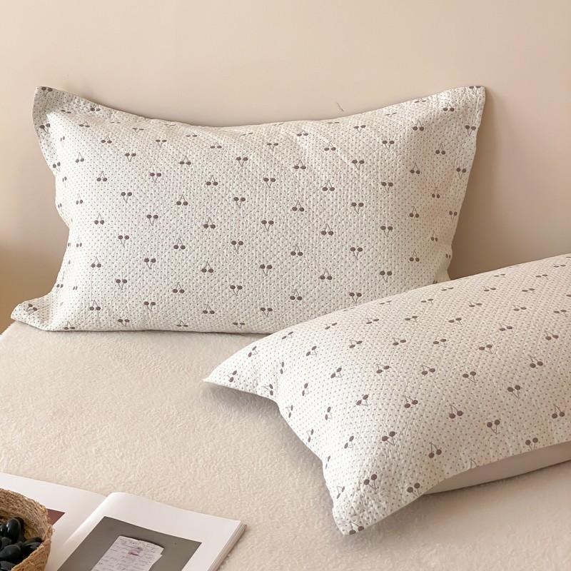 Cotton Muslin Pillowcase Set 48x74cm Soft Breathable Bedding Home Use 40s Count Pure Anti-Oil Stain