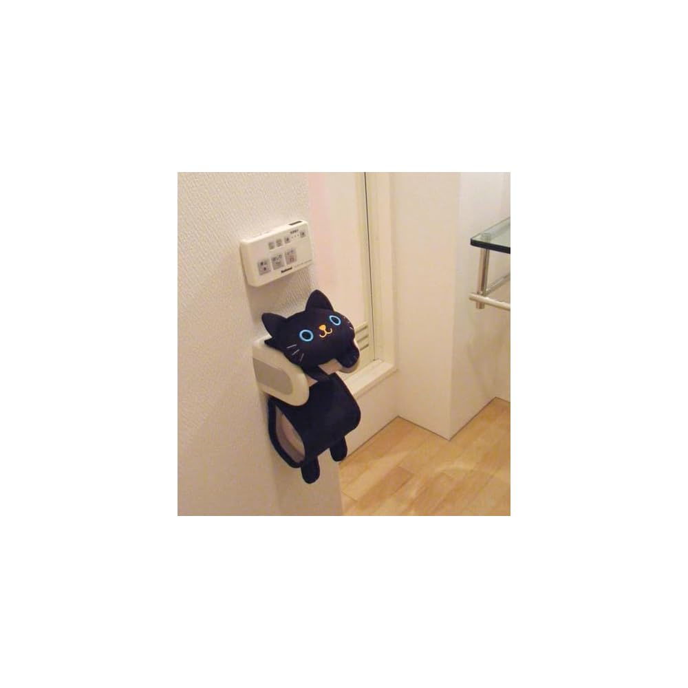 Cat Plush Toilet Paper Holder Cover Cute Cat Design Bathroom Accessory