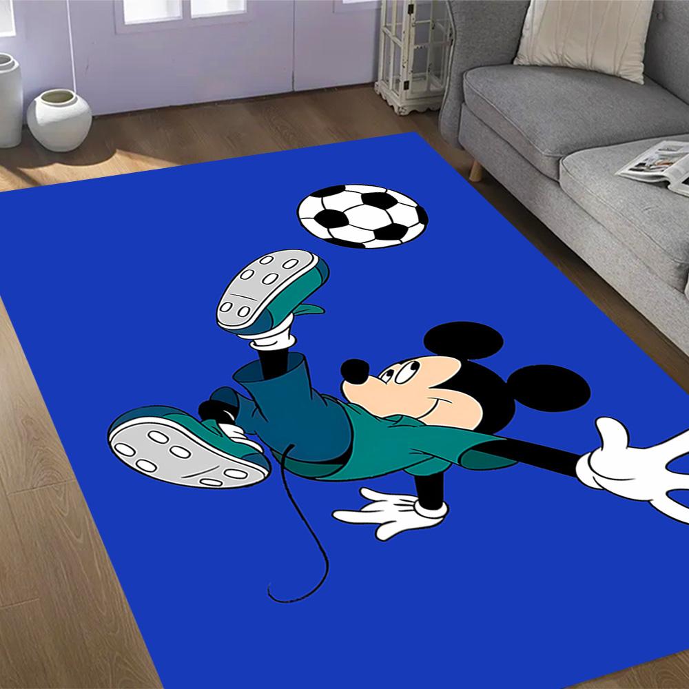 Mickey Mouse Castle Fantasy Disney Cartoon Theme Anti-Slip Rug - Polyester, Home Decor, Suitable for Bedrooms, Living Rooms, Doorways, and Studios