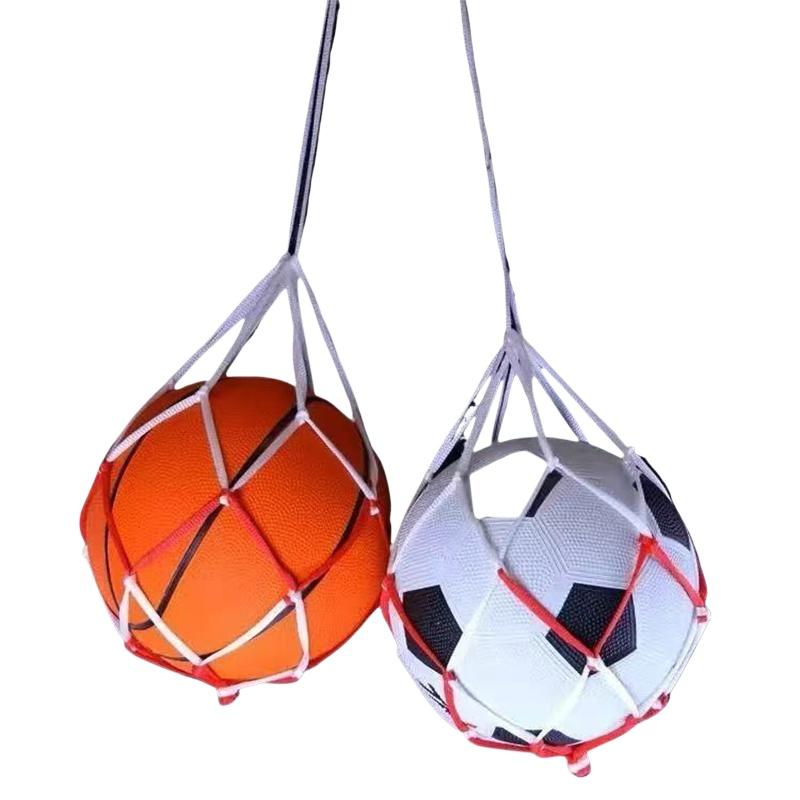 textureNylon Football Net Bag Single Ball Storage Portable Carry Bold Durable Soccer Ball Holder for Outdoor Sports Training