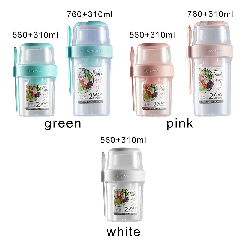 Double-layer Fresh-keeping Box Yogurt Nut Container Portable Travel Storage Jars Multi-purpose Food Sealed Container