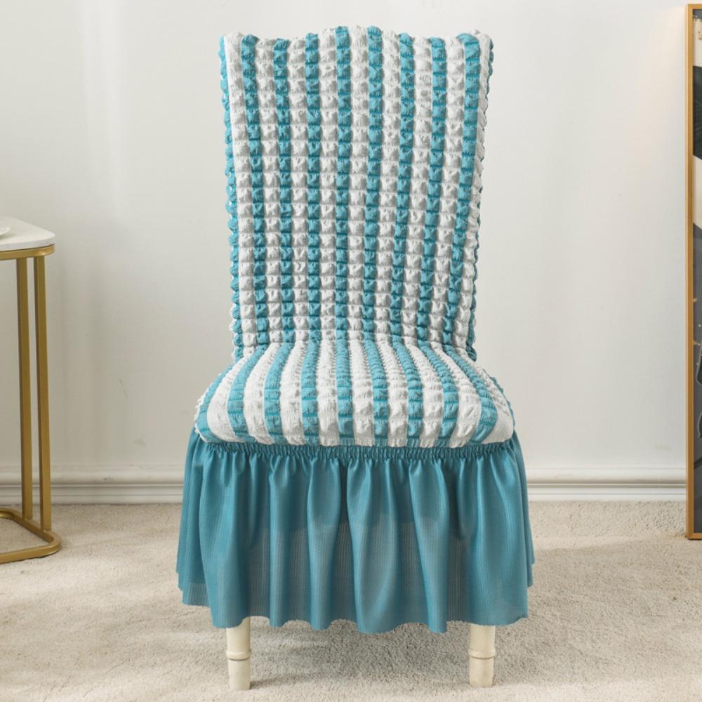 3D Bubble Lace Chair Cover Universal Stretchable Full Coverage Dining Chair Slipcover