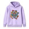 Kids Boys Girls Cartoon Animal Print Hooded Sweatshirt Casual Long Sleeve Pullover Tops for Toddlers