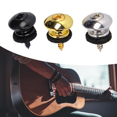 2 Peças Metal Pesado Trava de Correia de Guitarra Pino Final de Substituição Botão de Trava de Correia de Guitarra Pinos de Cauda Sistema Retentor de Correia