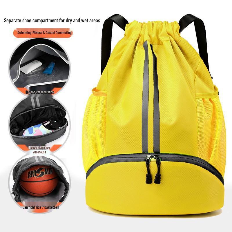 Marathon Sports Bag: Drawstring, Wet/Dry Separation, Perfect for Training, Basketball, Swimming, and Fitness