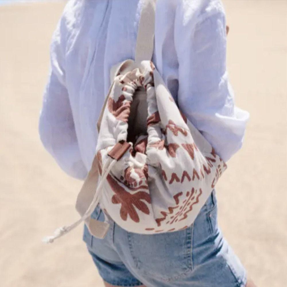 Fashion 2-in-1 Convertible Towel & Backpack Wearable Oversized Beach Towel Quick-Dry Sand-Repelling Beach Bag Summer