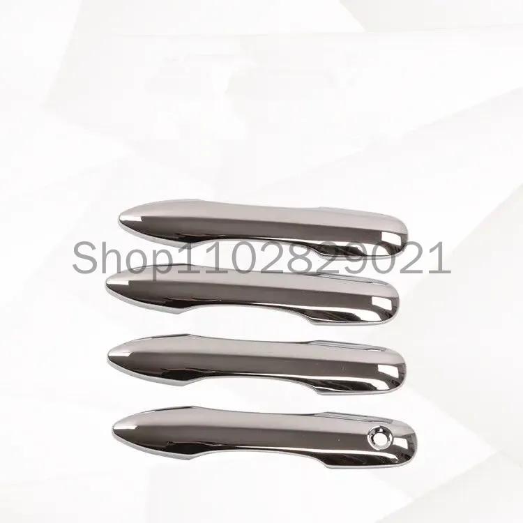

Glossy Black Chrome Car Door Handle Cover Bowl Trim Sticker Styling Accessories For Toyota Camry Daihatsu Altis XV70 2018-2025