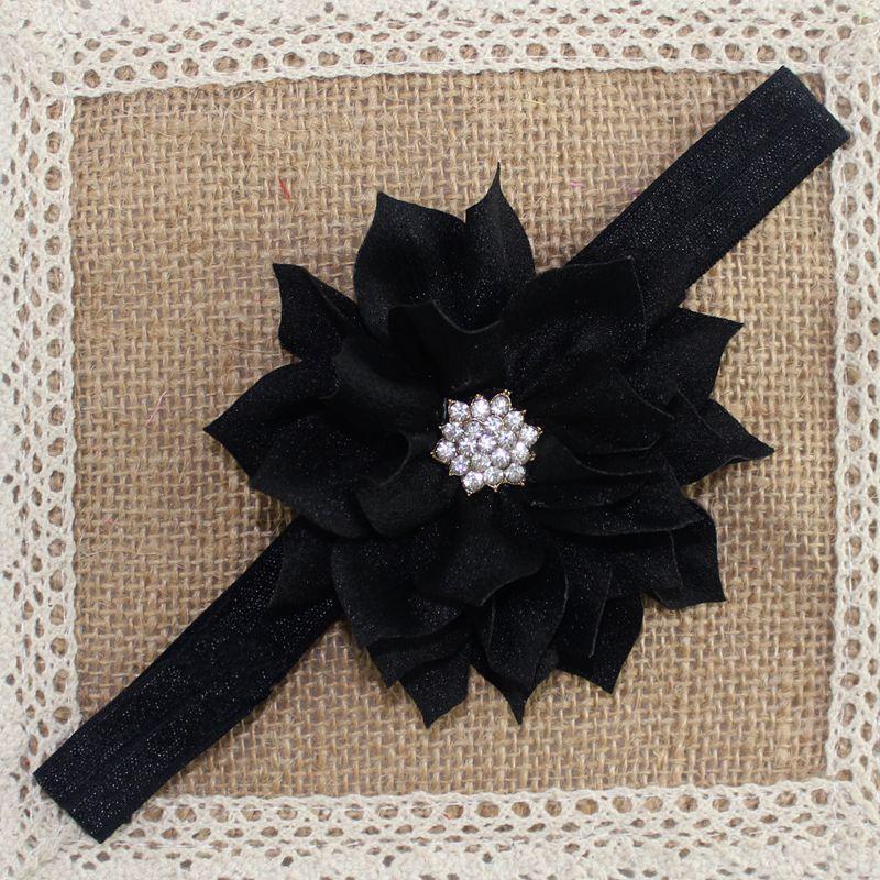 European & American Baby Rhinestone Lotus Headband – 13 Colors