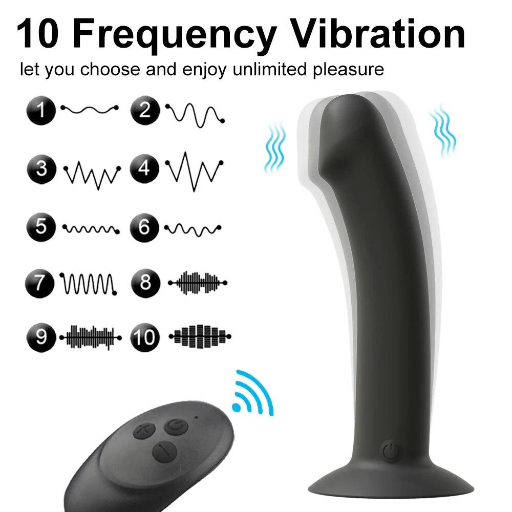Anal Plug Prostate Massager Sex Products Wireless Remote Vaginal Stimulator With Sucker Silicone Dildo Sex Toys for Man Woman