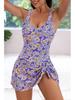 2024 Women's Plus Size Lace-Up Tankini Swimsuit - European & American Beach Vacation Style