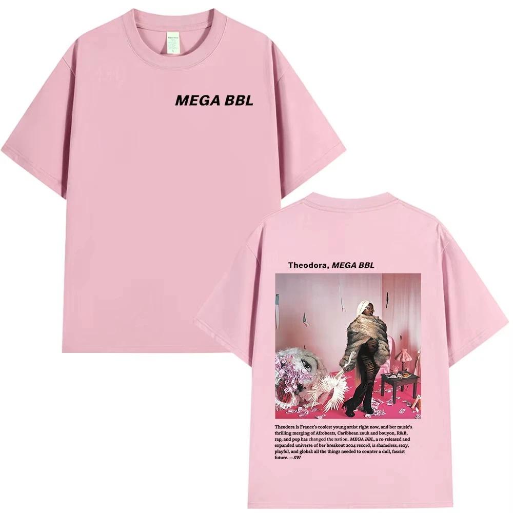 Summer Hip Hop Unisex Short Sleeve Shirt Rapper Theodora Mega Bbl Album Graphics Cotton Music Tshirt Fan Gifts