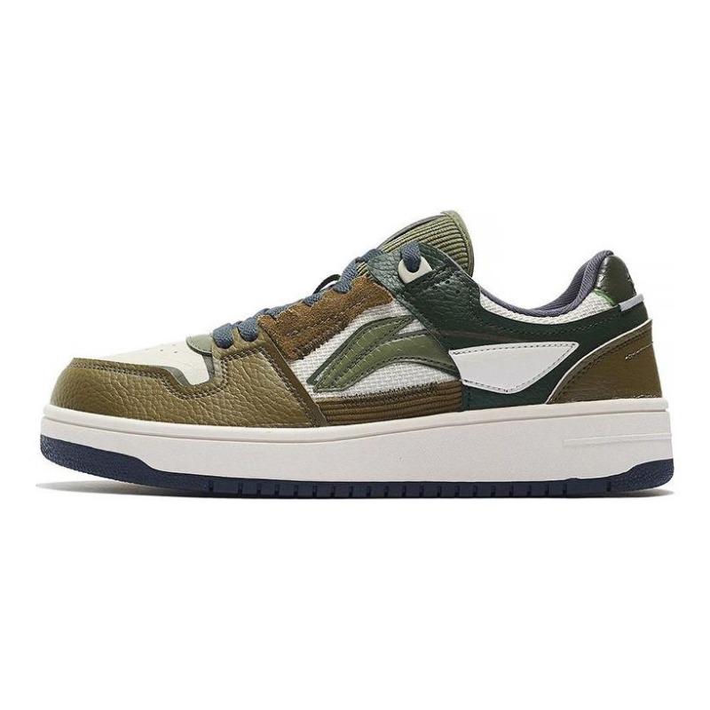 LiNing Tianji men low top skate shoes comfortable non-slip yellow green AGCS391-3 41.5