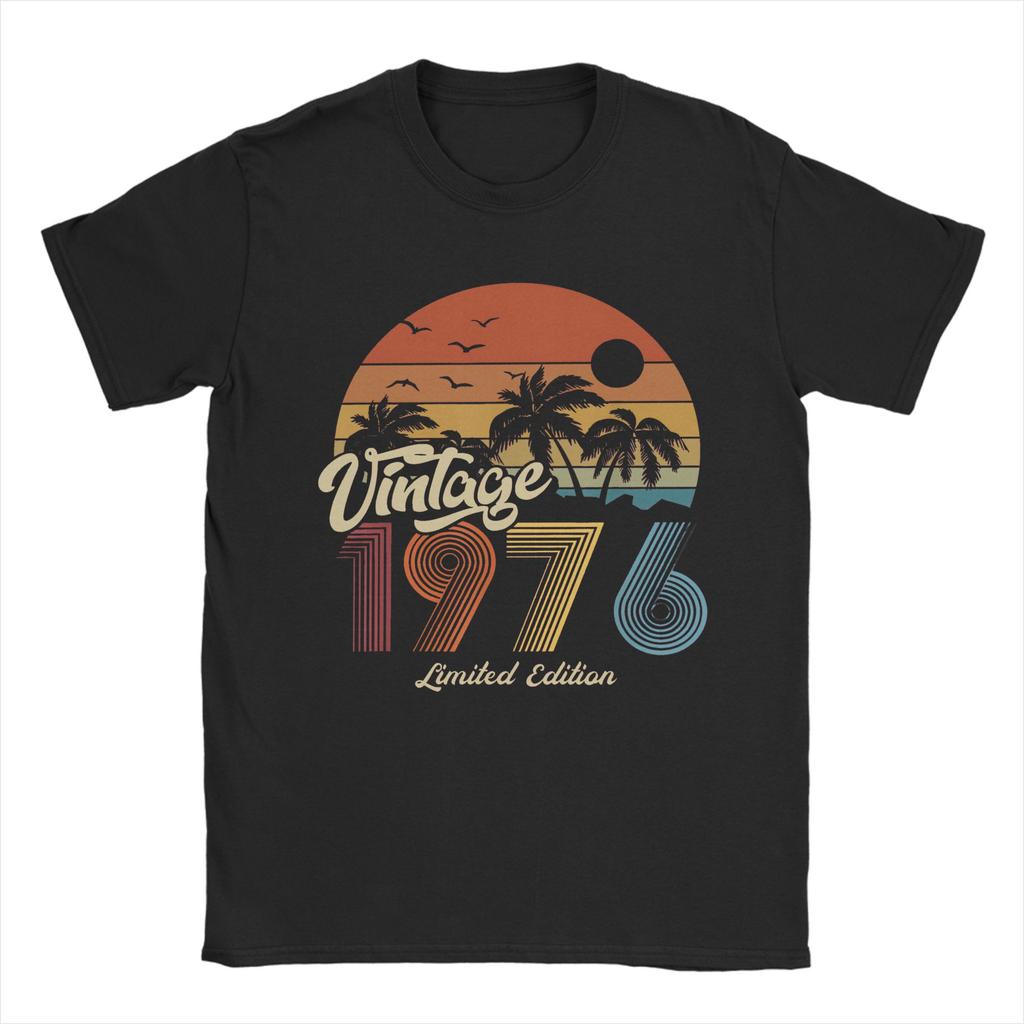 Vintage Vintage 1976 Limited Edition TShirt Men Round Neck 100 Cotton T Shirts  Short Sleeve Tees Plus Size Tops