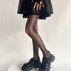 Retro-Leopardenmuster Jacquard-Strumpfhose Damen Sexy Schlank Hohlmaschen-Socken Schwarze Leggings Strümpfe