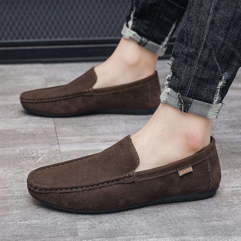 Doudou Shoes Men's Spring New Men's Shoes Casual Breathable Driving Flat Lazy Shoes One Pedal