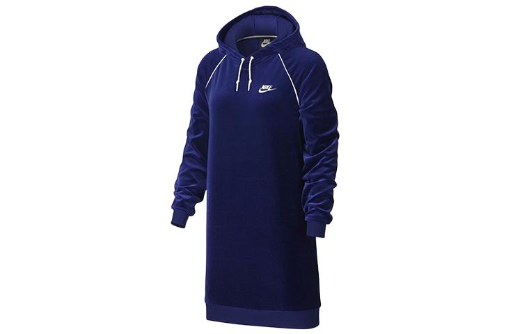 Nike Sweatshirts Women s Blue Hooded Moderate Regular 939507-478 M