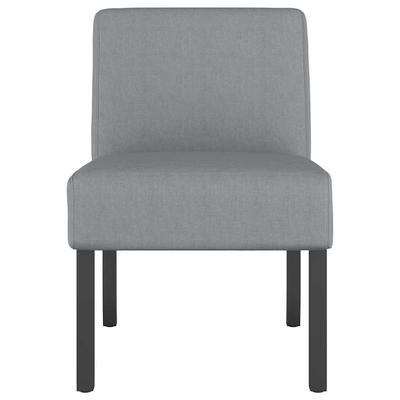 Upholstered Chair Light Grey Fabric