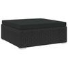 Day and Night - Day and Night Sectional Footstool with Cushion 1 Pc Black Synthetic Rattan