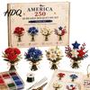 Korálkový buket Řemeslo 3D korálkovací sada Amerika 250. výročí DIY Sada pro začátečníky Květinové korálkové umění pro dospělé Začátečníky Malá sada