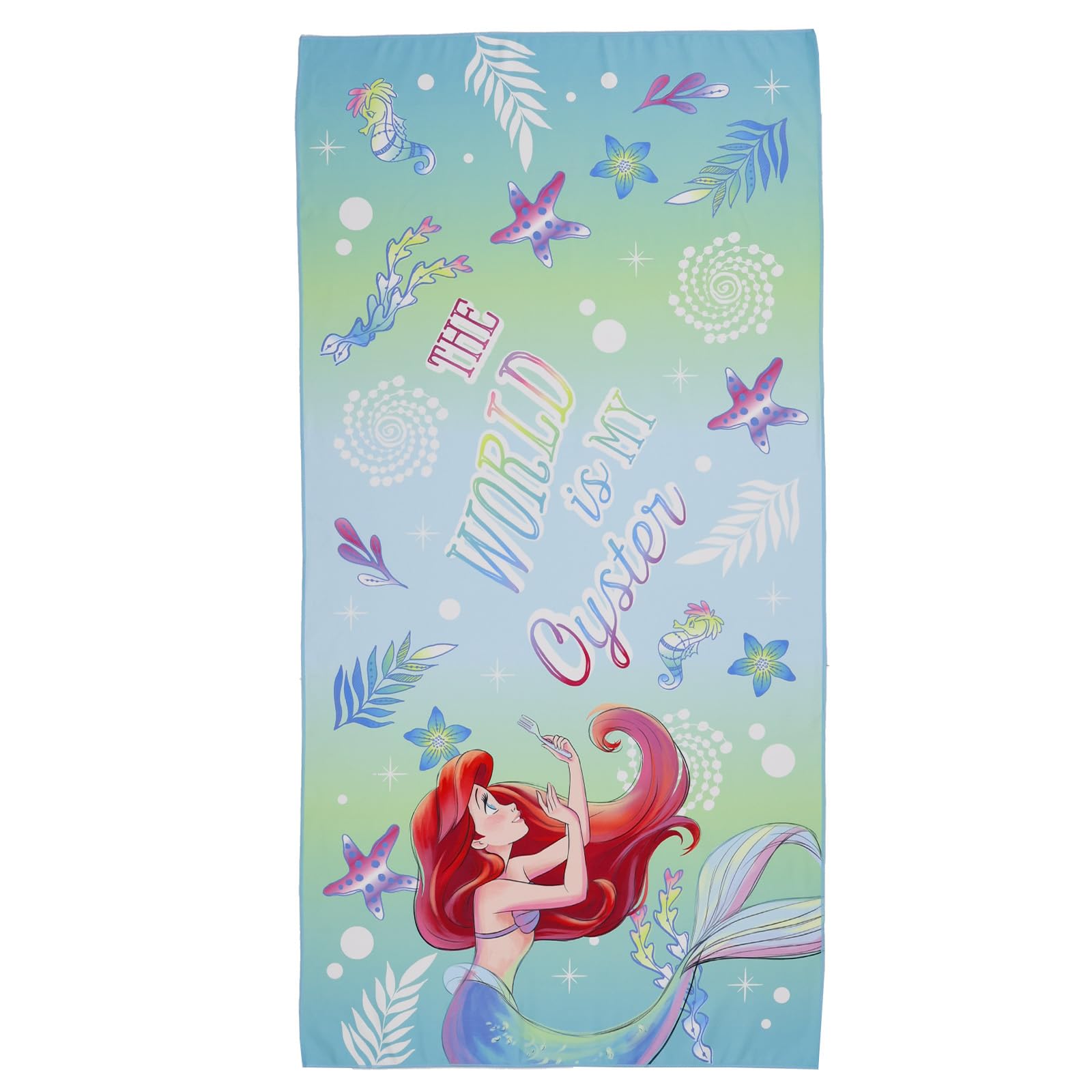 

2024 Marushin Disney Princess Little Mermaid Leisure Towel with Character 2125024500 Quick-Drying Towel, Ariel, Quick-Drying, Absorbent, Drawstring,