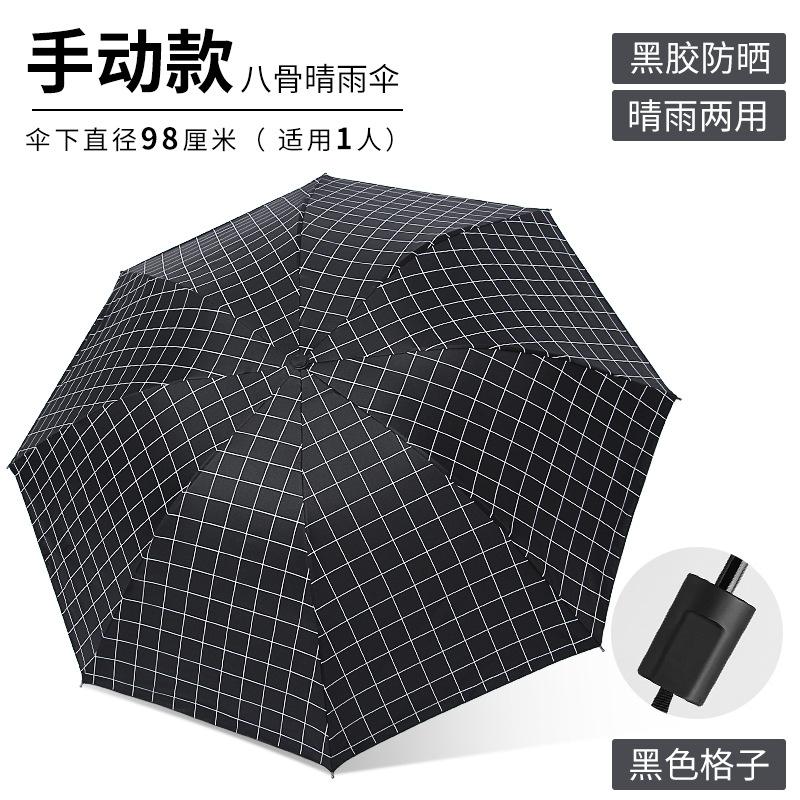 Vinyl sunscreen umbrella Folding sun umbrella Anti-ultraviolet garden parasol Sunshine and rain children's dual-purpose umbrella