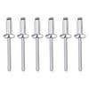 Set di Rivetti Aveugli in Alluminio con Testa Tonda e Anima in Ferro, 100 Pezzi, Argento