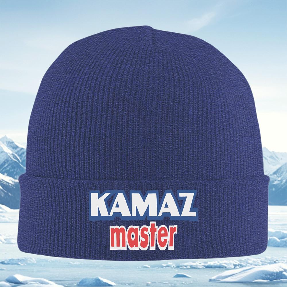 

KAMAZ master bold text design Men Women Unisex Knitted Hat Beanie Pullover Cap Winter Thermal Warm Christmas Outdoor Cycling Hik