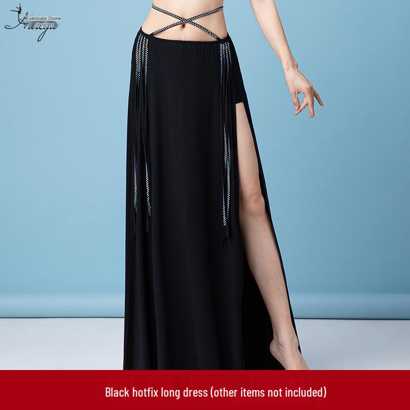 Huayu Sexy Belly Dance Slit Skirt Set – Women's Oriental Performance & Practice Outfit