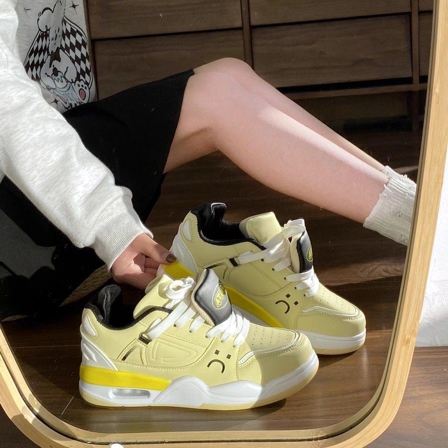 Fashion Womens Fad Retro Platform Bread Shoes Non Slip Comfort Casual Sneakers Breathable Flat Bottomed Vulcanized Shoe Zapatillas Mujer