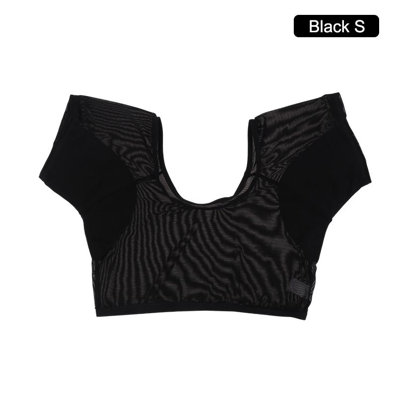 

Подушечки от пота в форме футболки, моющиеся, подмышечные подушечки от пота, многоразовые, впитывающие духи, дезодорант-щит для женщин S чёрный