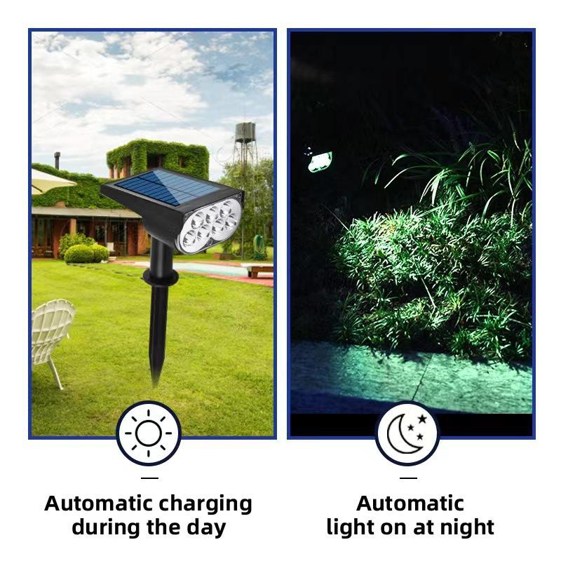 Solar Outdoor Waterproof Street Lamp, Ground-mounted Lawn Lamp, Household Landscape Lighting, Garden Villa Courtyard Lamp, Spotlight