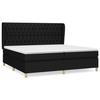 Sommier à lattes avec matelas - Maison Exclusive - 200x200 cm - Tête de lit réglable - Noir