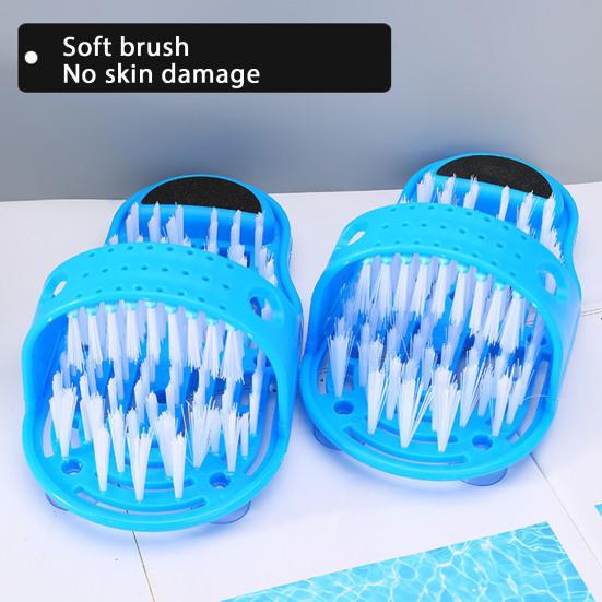 1 Pair Foot Brushes Built-In Massage Function Rich Foam Soothing Touch Foot