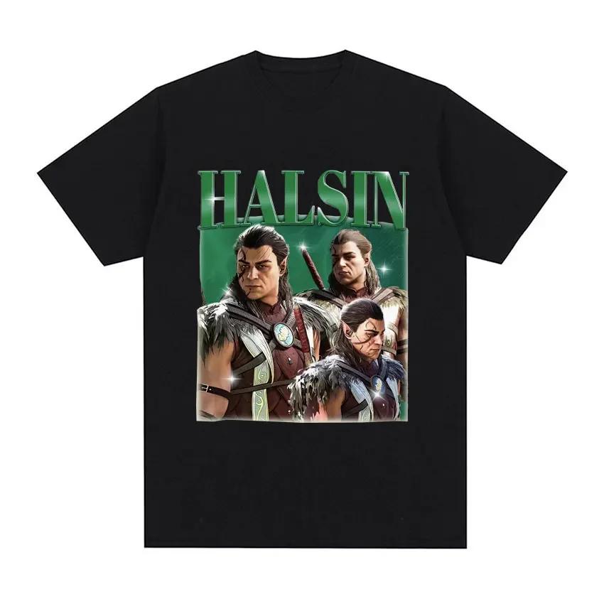 Vintage Astarion Halsin Baldurs Gate 3 Printed Graphic T-shirt Men's and Women's Short Sleeve T-shirt Men's Clothing Harajuku
