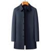 Brand Windbreaker Jacket for Middle-aged Men - Thick, Warm Autumn/Winter Coat with Detachable Liner