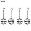 Metal Suet Ball Bird Feeders Set with Hanging Chain Squirrels Proof Bird Feeders for Outdoor Garden Hummingbird Feeders