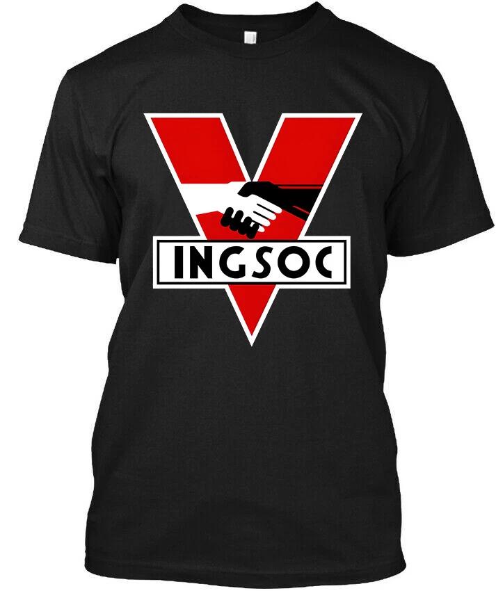 New! Popular INGSOC English Socialism 1984 Graphic Retro Art Logo T-Shirt S-4XL XXXXL